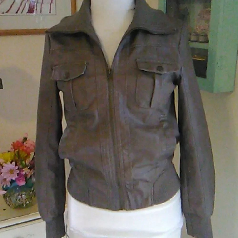 Miss London Faux Leather Bomber Jacket - Picture 2 of 13